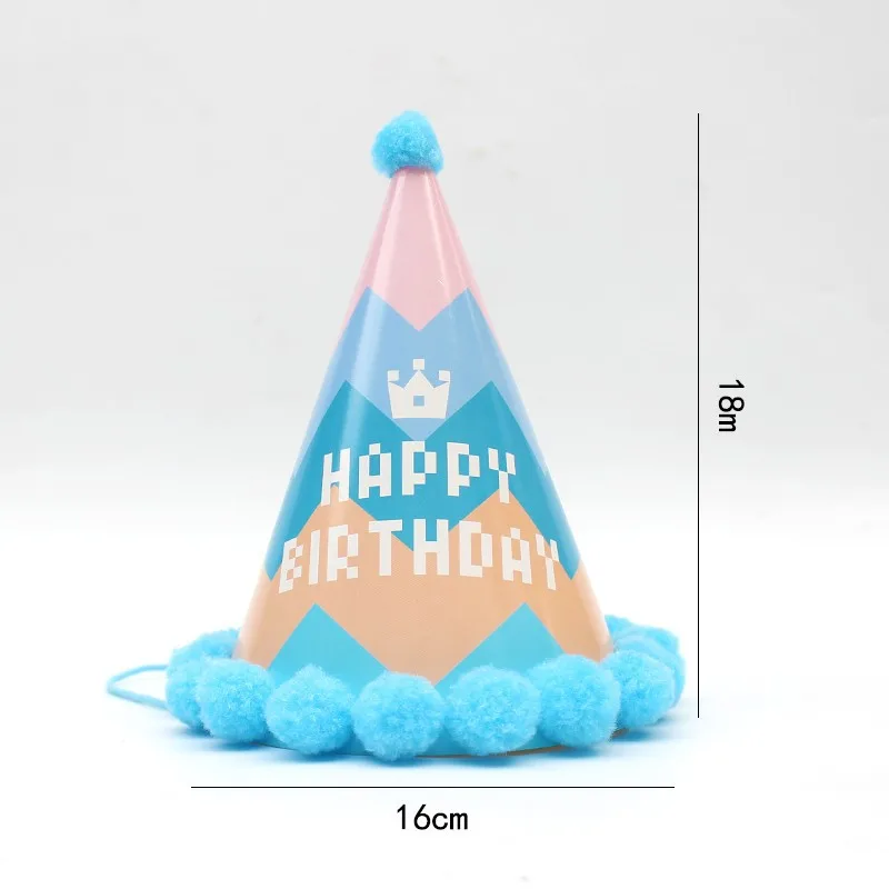 Pastel Bday Rainbow Birthday Party Paper Party Crowns Colorful Birthday Party Cone Hats