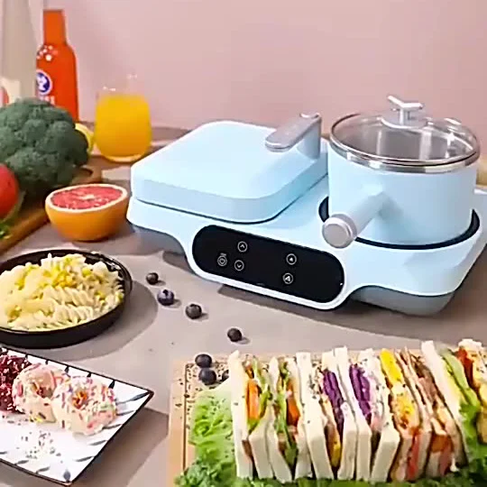 Multi-function Snack Food Machine 4 In 1 Breakfast Grill Toasted Making Sandwich Maker Waffle Maker