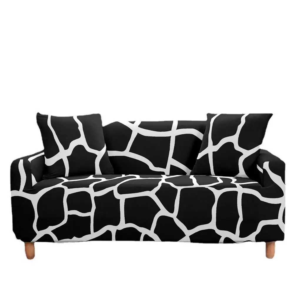 Amazon new 3D digital printing elastic sofa cover home full set fabric sofa cushion
