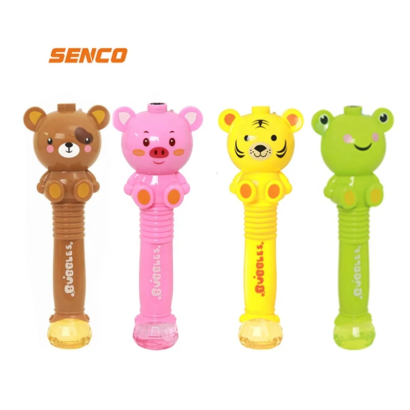 Hot selling cartoon bubble kids toys interesting  bubble gun machine with music and light