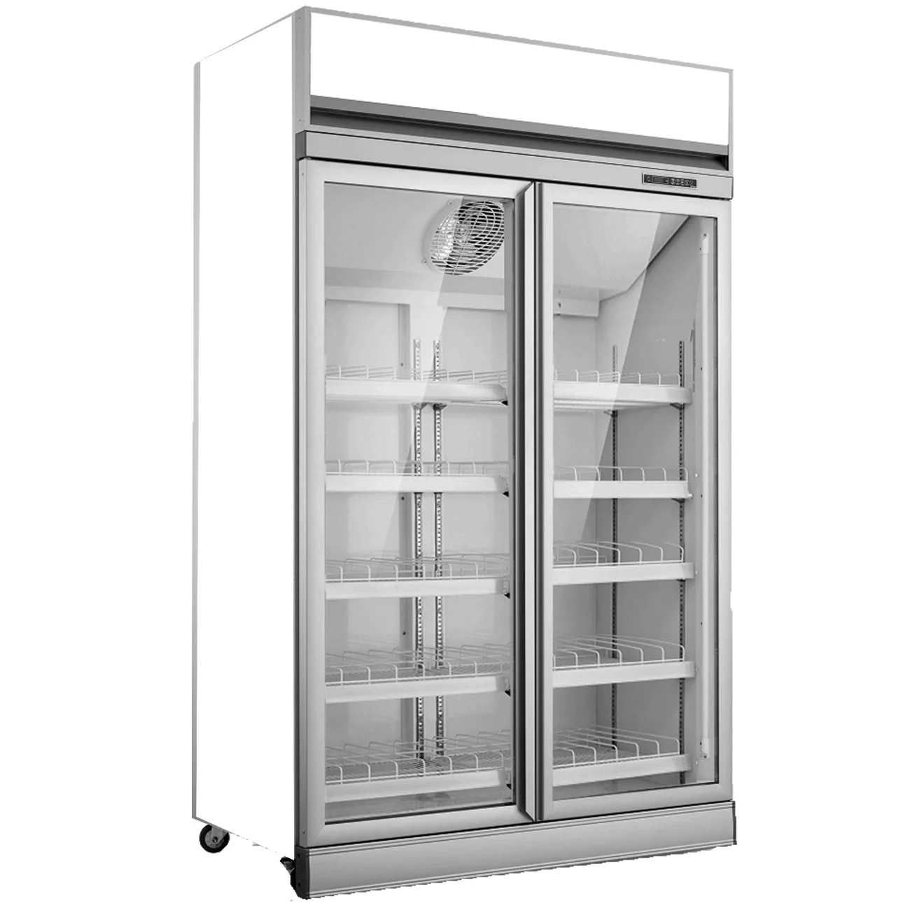 Upright Glass Door Chiller Beverage Showcase Cold Drink Upright Fridge