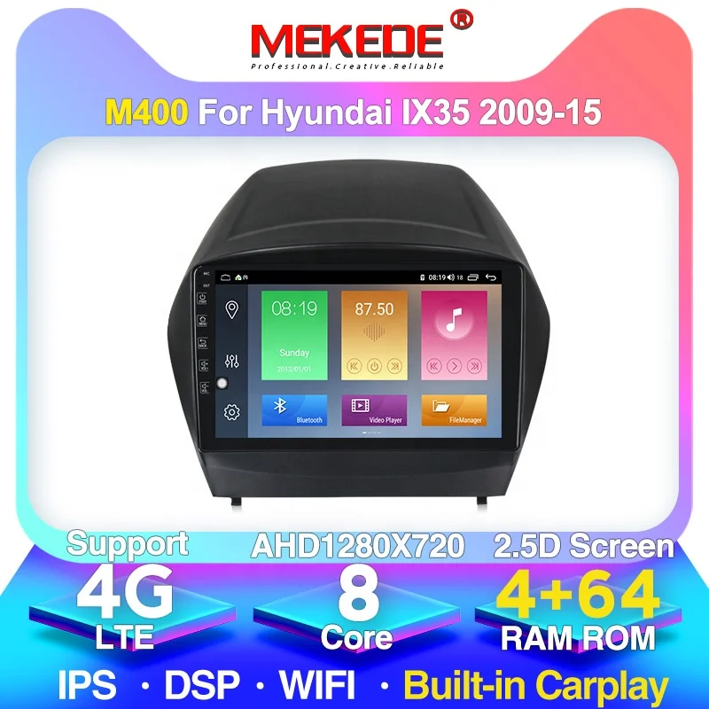  Автомобильный навигатор для Hyundai Tucson IX35 10 0-2009 с RDS BT без dvd серия M PX6 Android 2012 IPS + 2.5D DSP 4G LTE