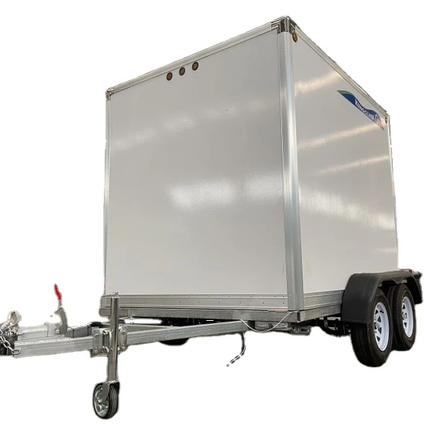 Exported Canada AC110V 115V Small Mobile Trailer  Refrigerator with SAE lamps Complete transfer 8ft Cooler Trailer