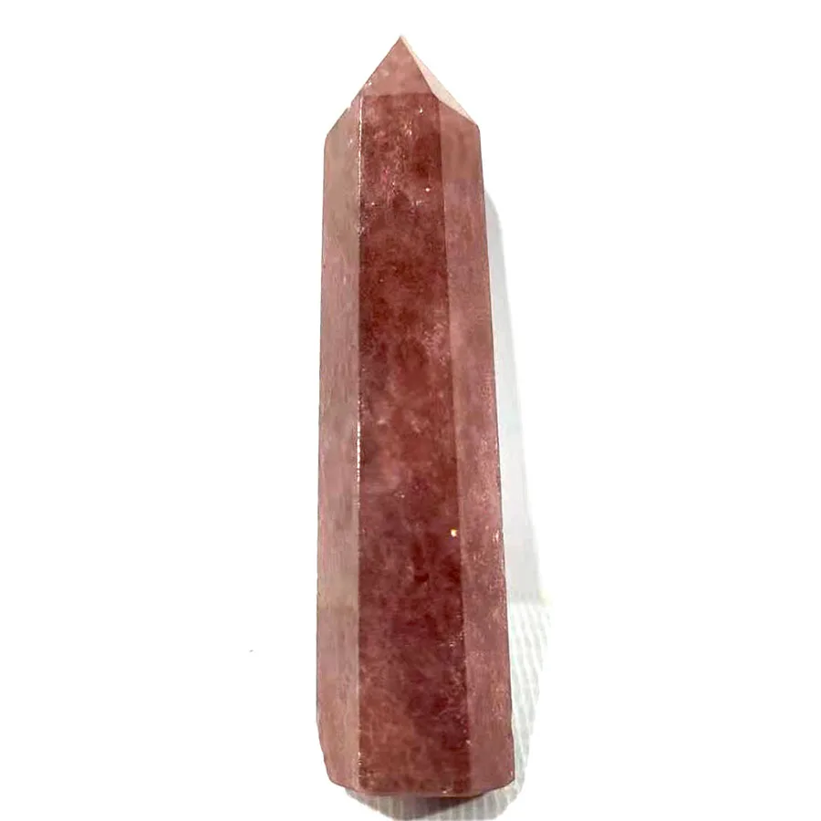 Hot Sale Strawberry Quartz Rough Stone Strawberry Quartz Points For Home Decoration