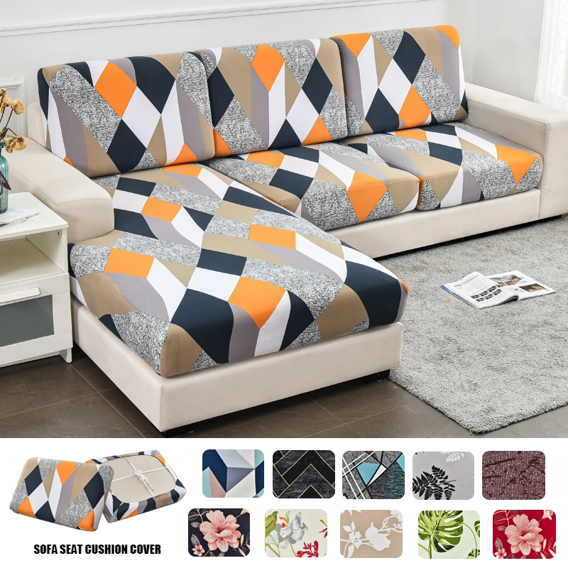 Elastic Sofa Cover for Living Room 1/2/3/4 Seater Polyester L-Shaped Corner Sofa Cover Geometric Patterns Slipcover Protector