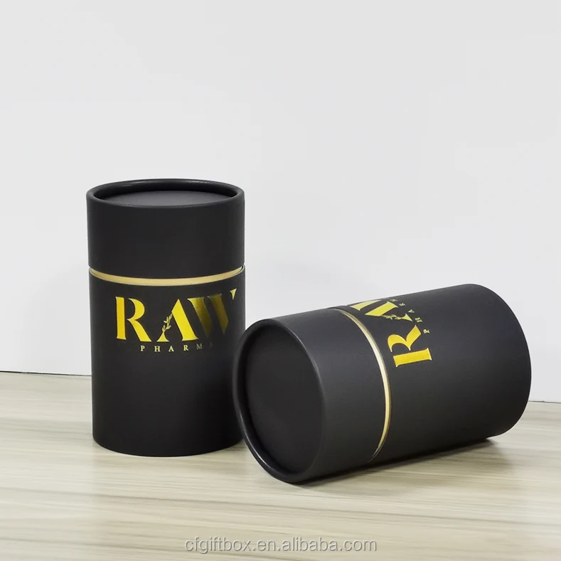 Custom Design Cardboard Circle Package Luxury Cylinder Packaging Tube Paper Round Box Gift Packing Print Label