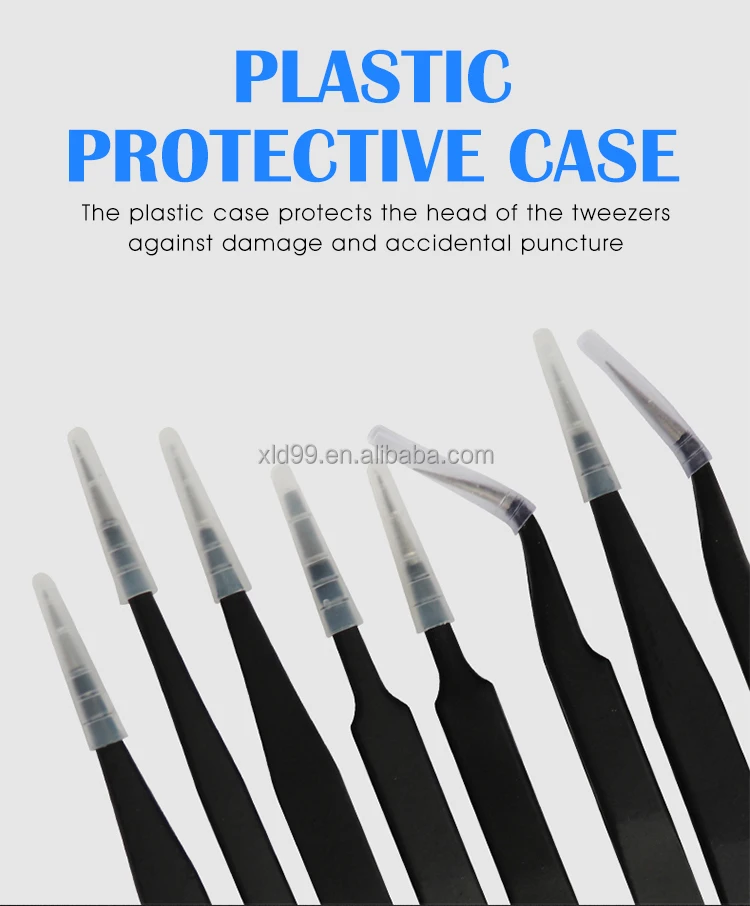 Wholesale Multiple Types Anti Static Precision Black Stainless Steel Tweezer