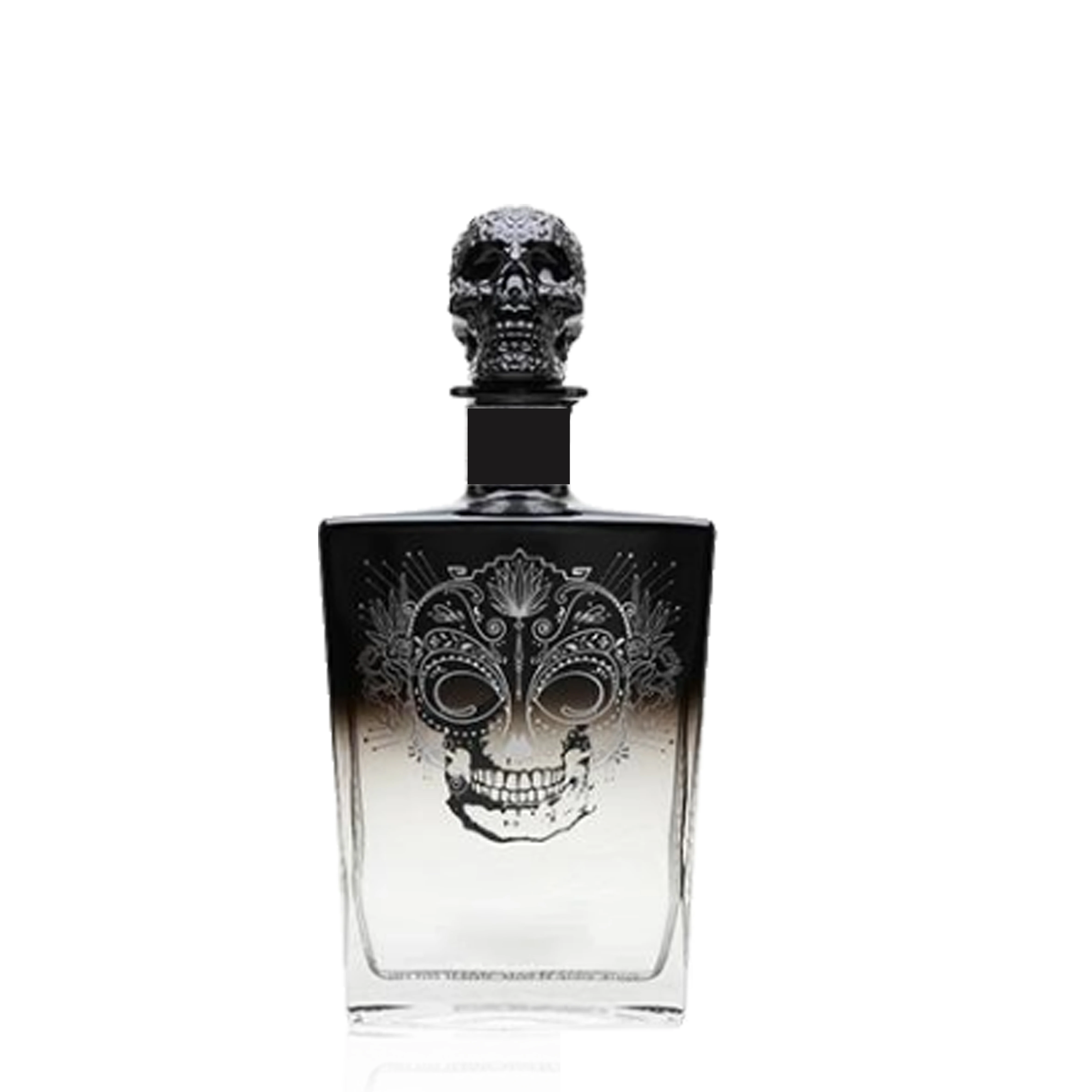 Custom Mini Blue Black Green Skull Round Square Shape Mexica Tequila Bottle Factory 375Ml 500Ml 750Ml Tequila Glass bottle