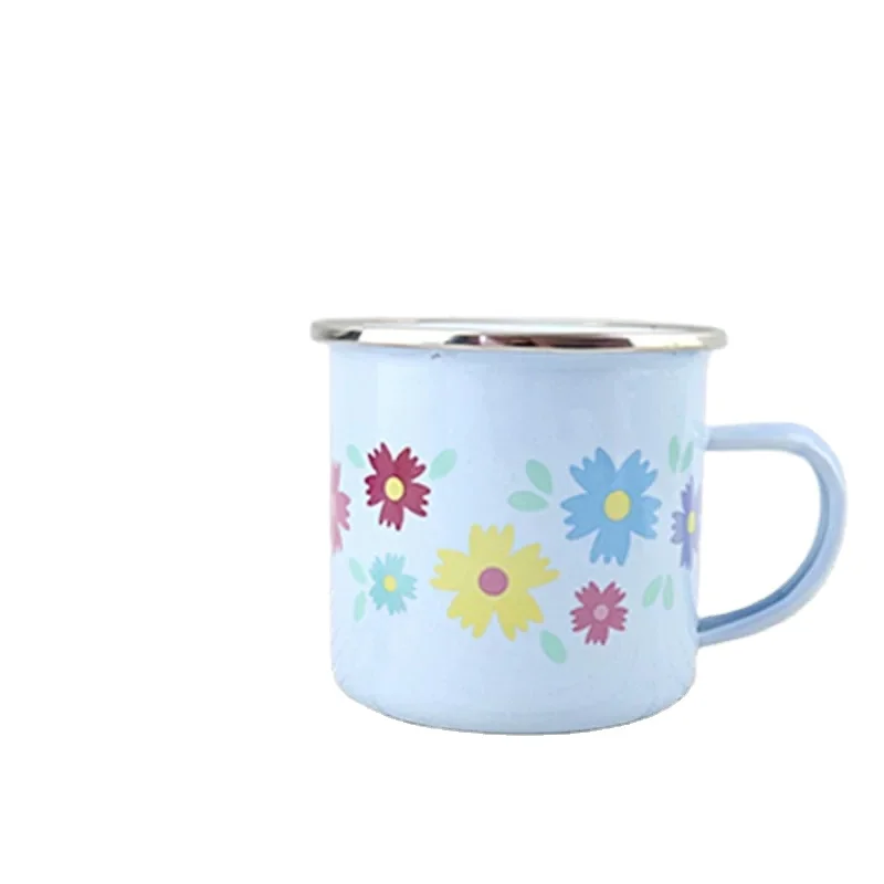 enamel coated blue mug cups & drinking & Chinese enamelware