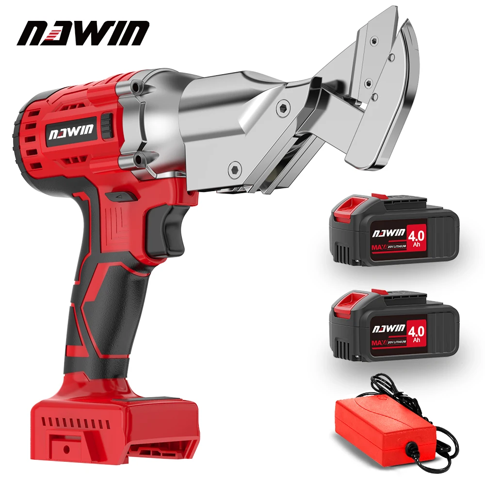 NAWIN Portable Iron Sheet Cutting Scissors 320N Lithium Battery Metal Shearing Machine Cordless Electric Scissors