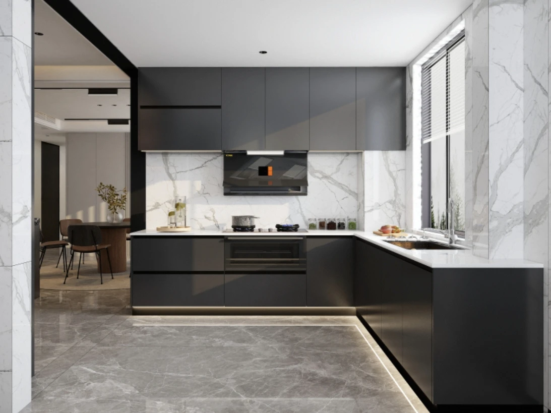 Модульные кухонные шкафы производители проекта с мягкими закрывающихся ящиками