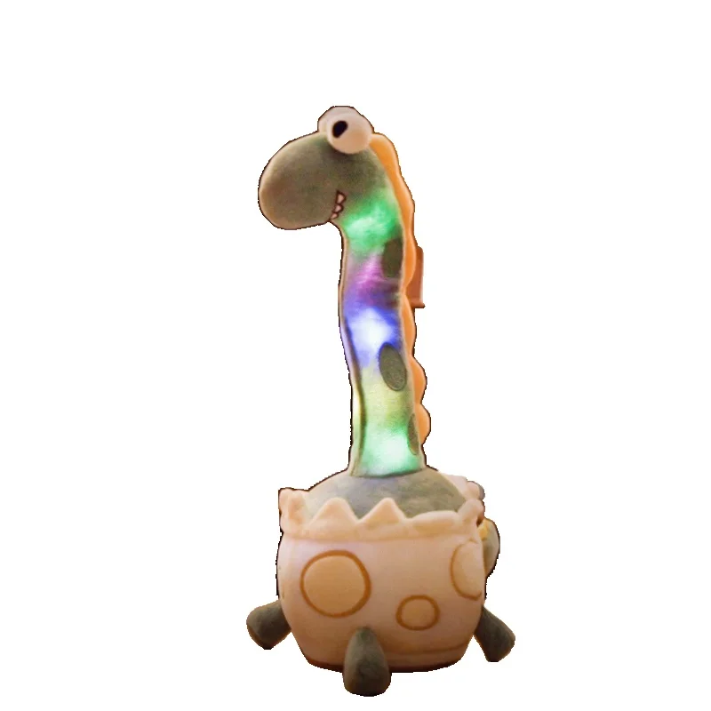 Лидер продаж мягкая плюшевая игрушка 32 см в виде танцующего кактуса мультяшная электрическая для пения танцев динозавра яйцо