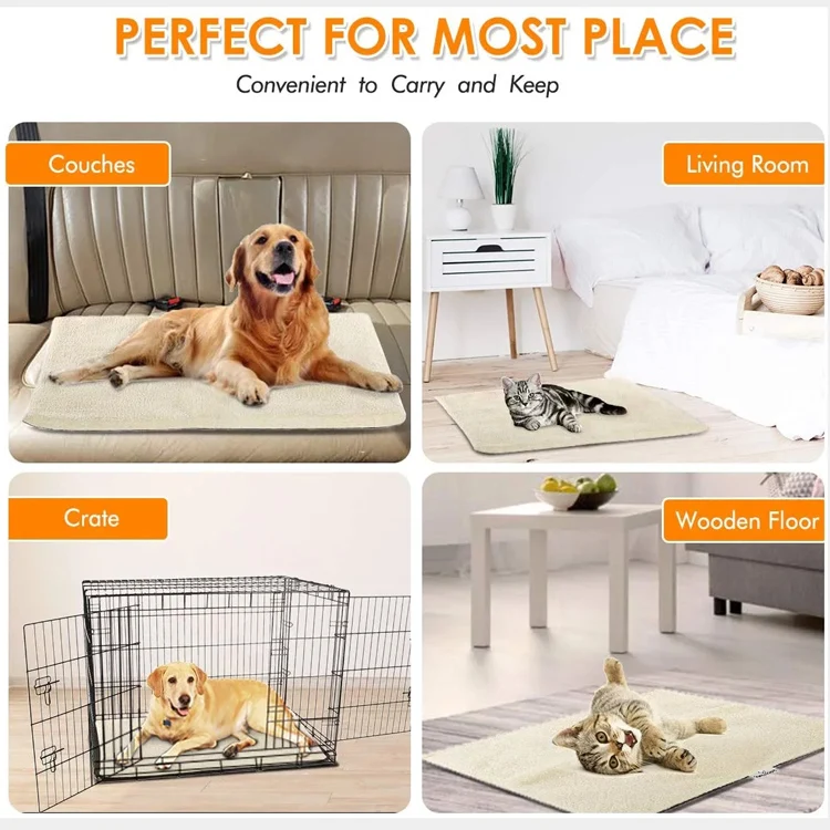 New Arrival Pet Self Heating Pad Thermal Dog Heated Pad Mat No Need Electricity Warmer Bed In Winter For Dogs and Cats