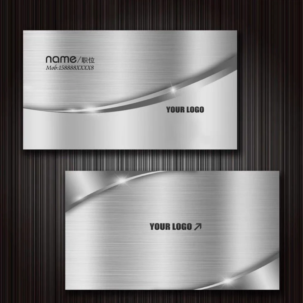 Custom Print Logo Personalized Blank Metal Business Cards For Laser Engraving