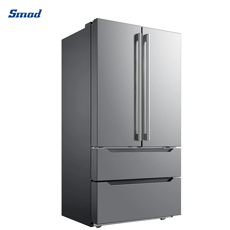 115V North America 3 Door Stainless Steel French-Door Refrigerator Fridge