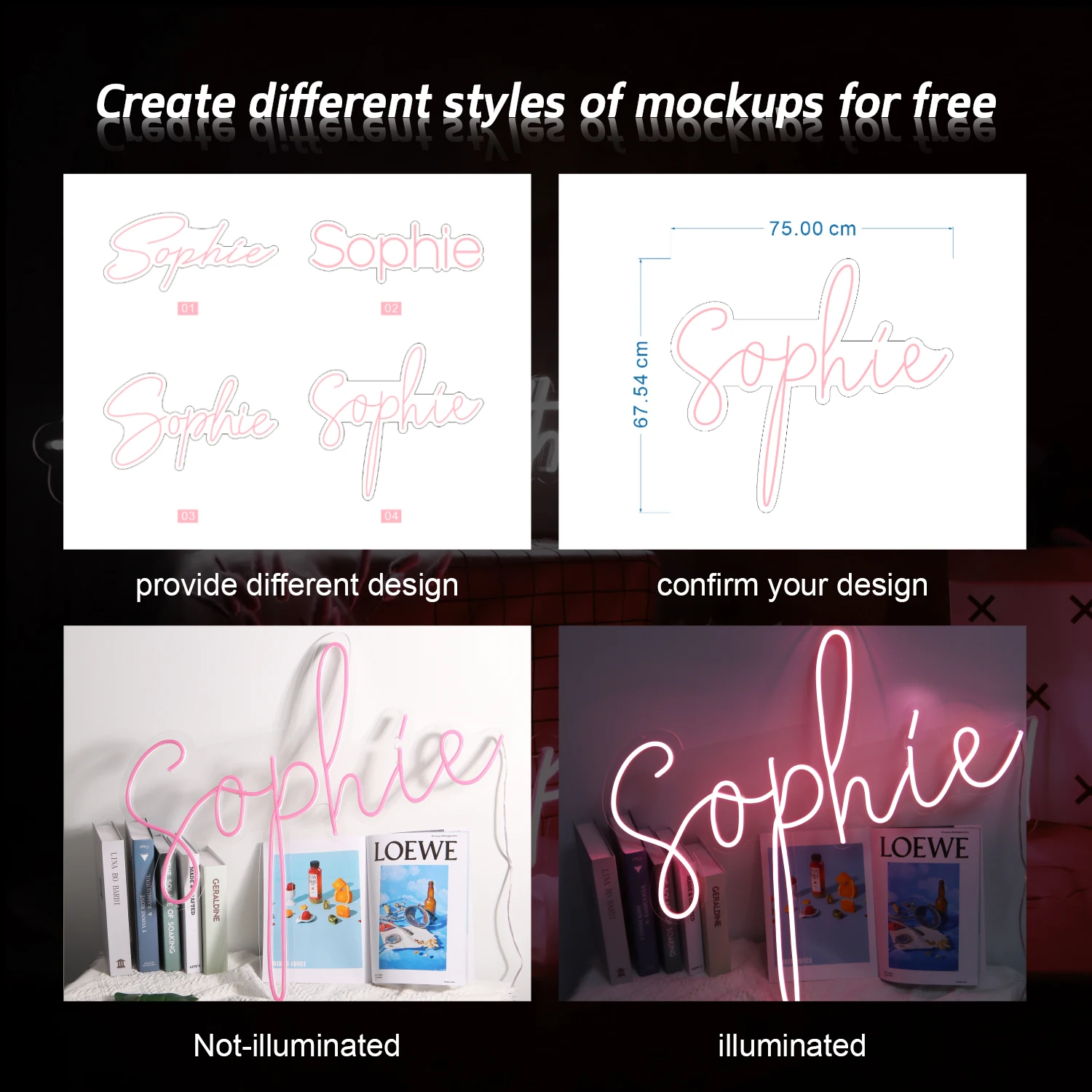 Diy neon sign hanging  Led Outdoor Neon Sign Letter Acrylic Neon Sign