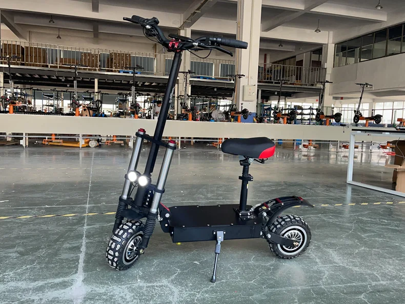 Wholesale Electric Scooter Foldable High Speed 70KM/H 1200W Double Motors Off-road Pneumatic Wide Tires