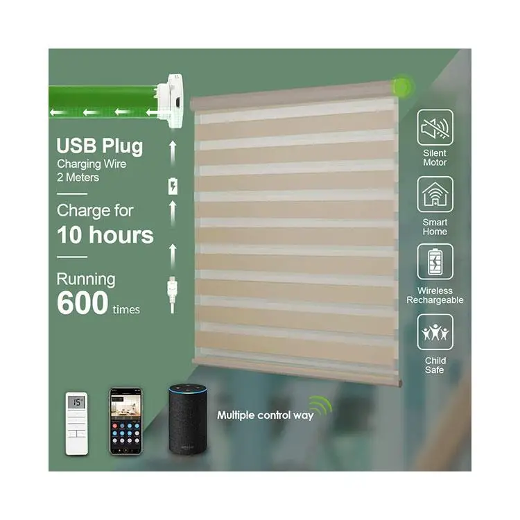 100 polyester fire soft tubular motor for zebra shades zebra roller blinds for window