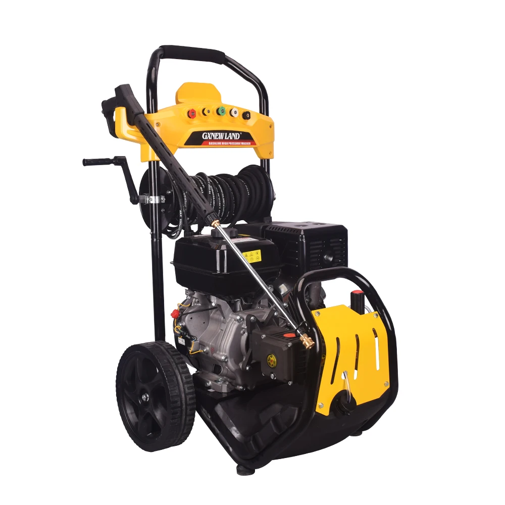 Newland 4000psi бензиновый двигатель мощный 20-метровый шланг с жесткой катушкой высокого давления для мойки автомобилей