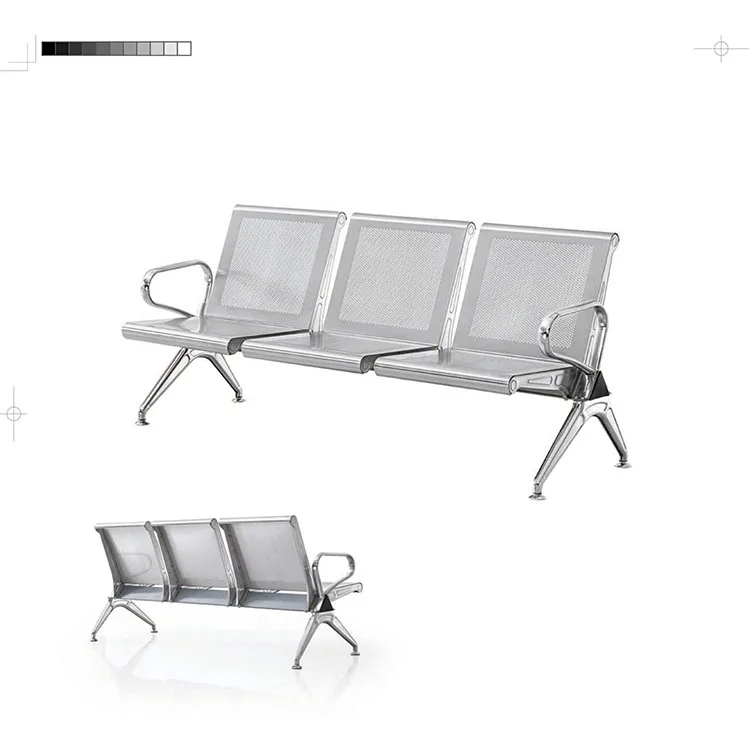 Airport Chair 3 Seater Waiting Chairs For Hospital Clinic Aluminum Public PU seating