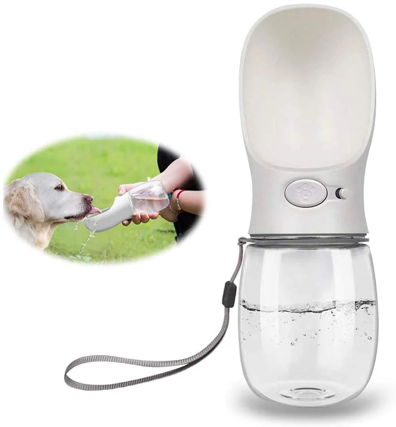 Wholesale Automatic Hot for walking portable plastic travel recycling dispense 350ml 550ml Pet dog water bottle