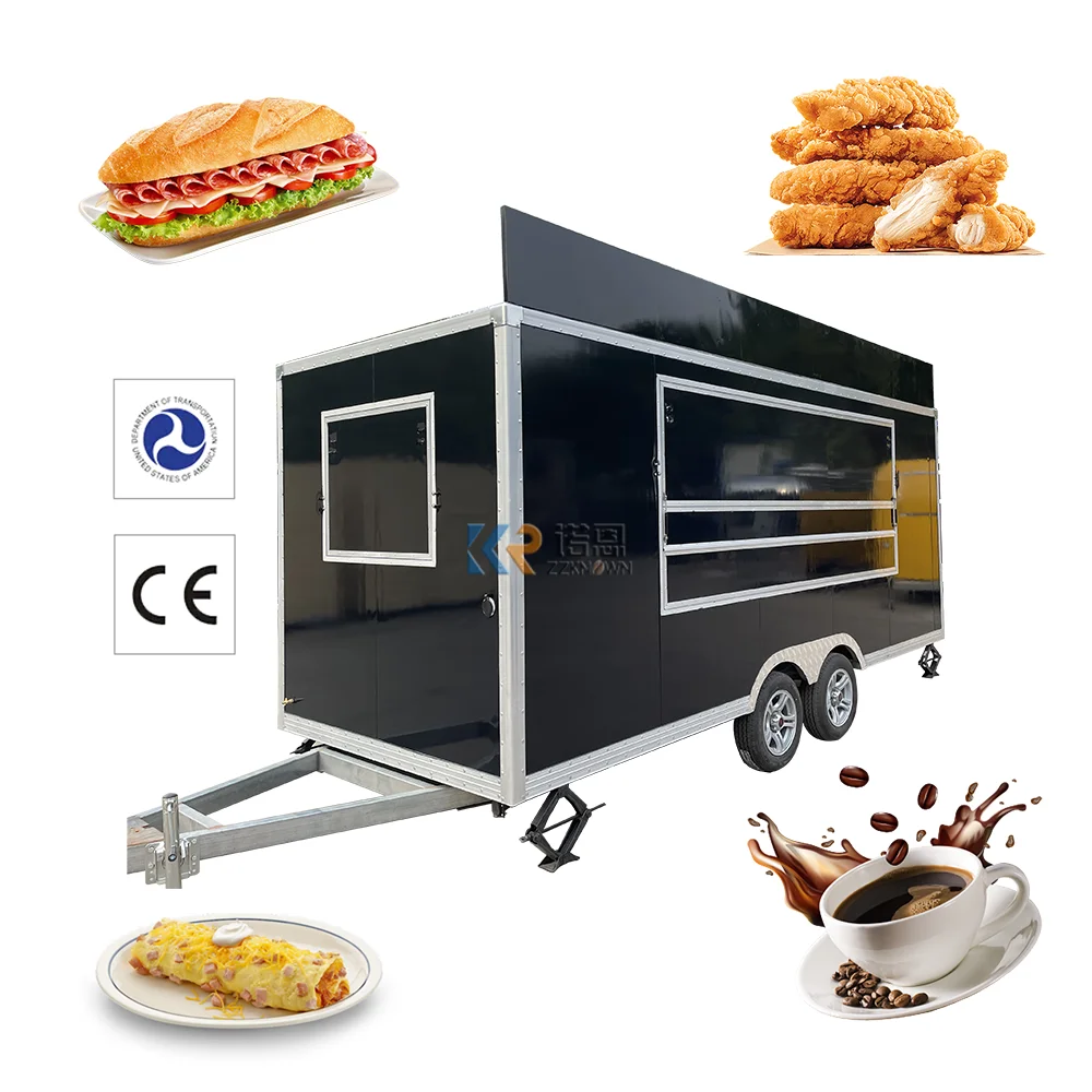 Customized Mobile Fast Food Trailer Standard Mobile Food Truck Cart Trailer