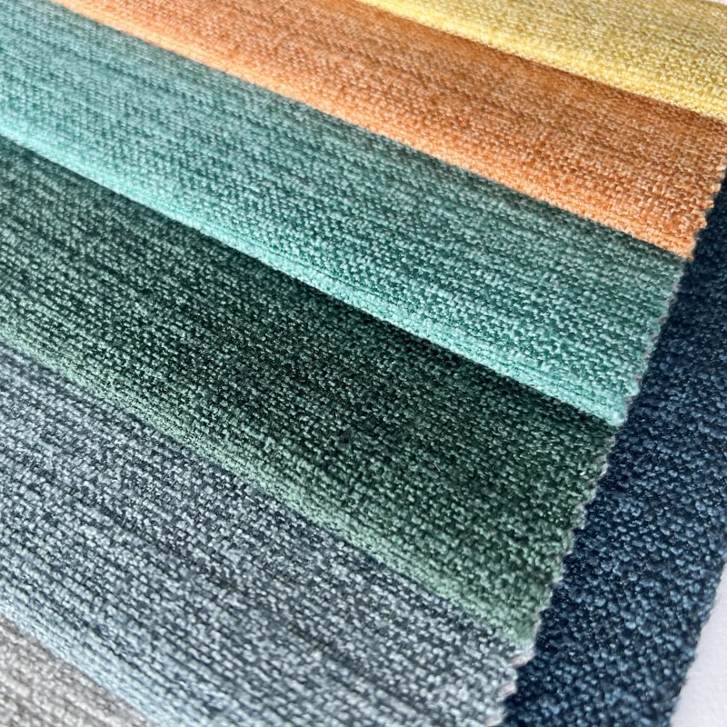 China Good design more colorful 100% polyester Linen Upholstery Fabric