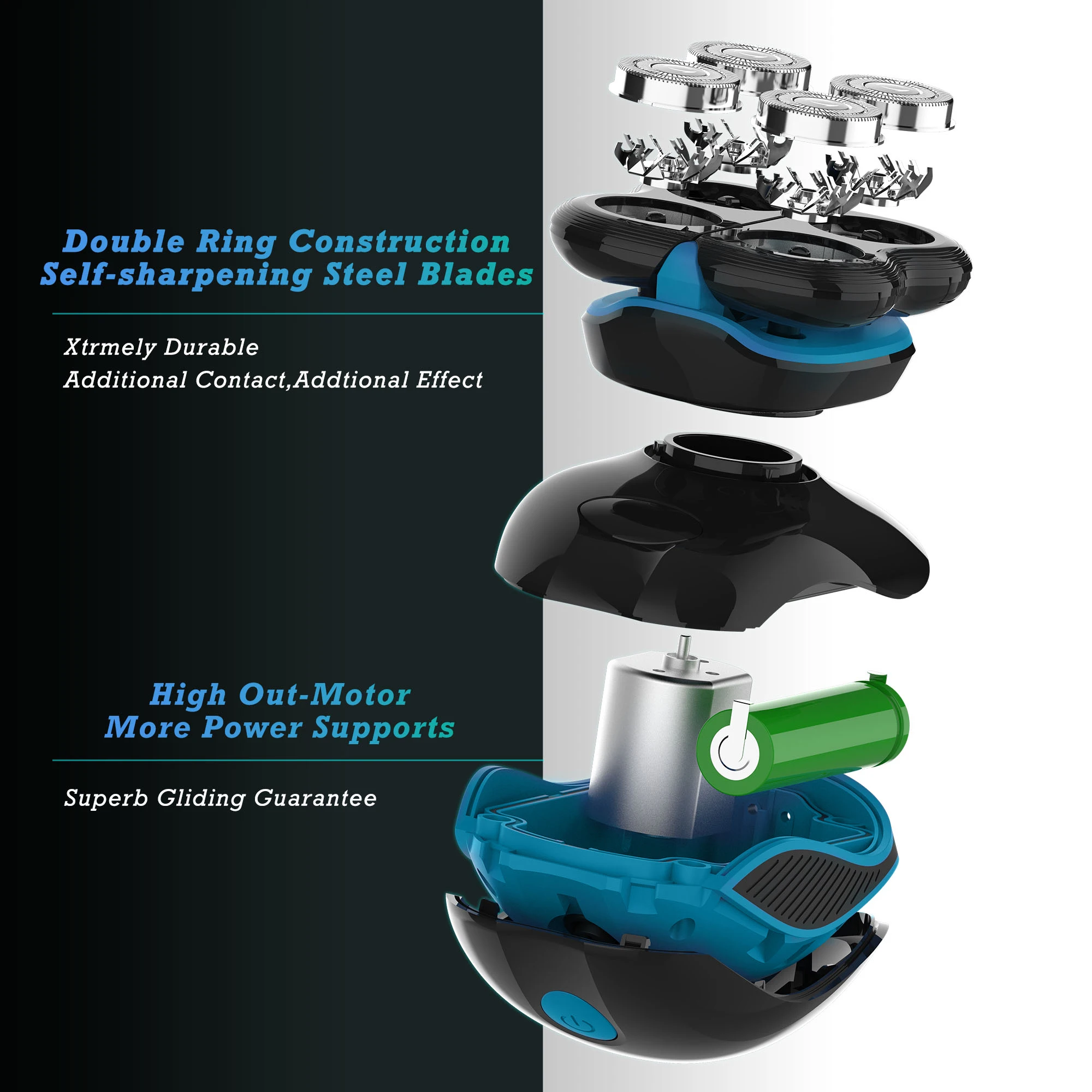 portable Multi-function Waterproof electric shaver Rechargeable professional Razors for men