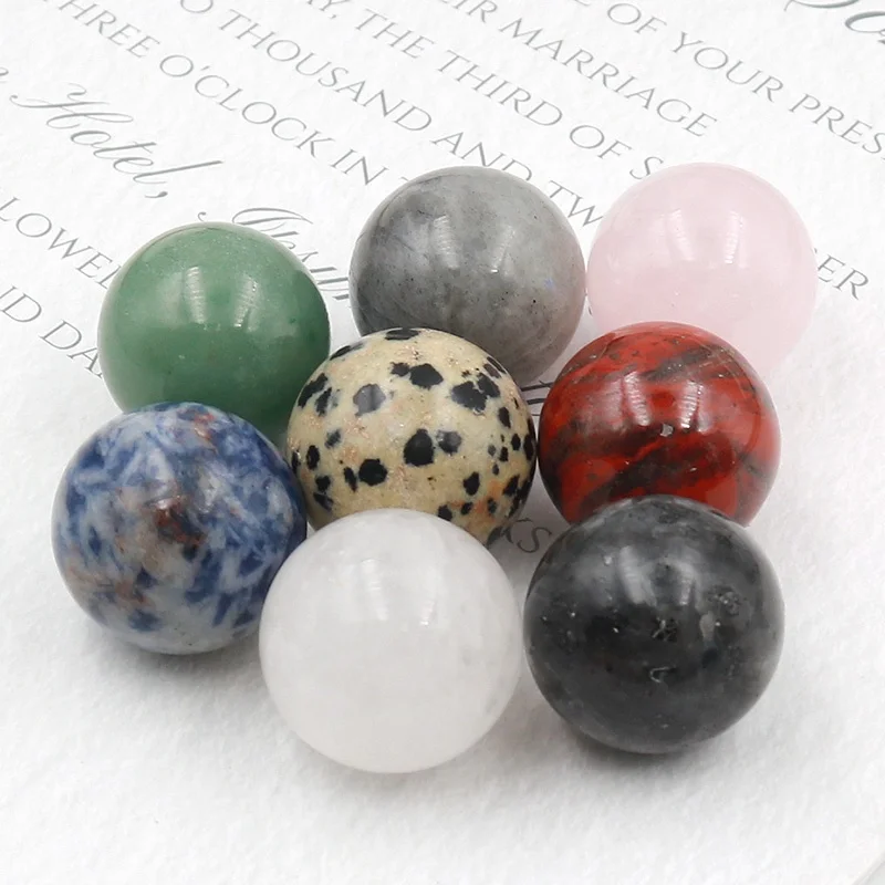 Wholesale Natural Healing Gemstone Stone 25mm Big Crystal Rose Quartz Sphere Crystal Ball Sphere Charms For  Decoration