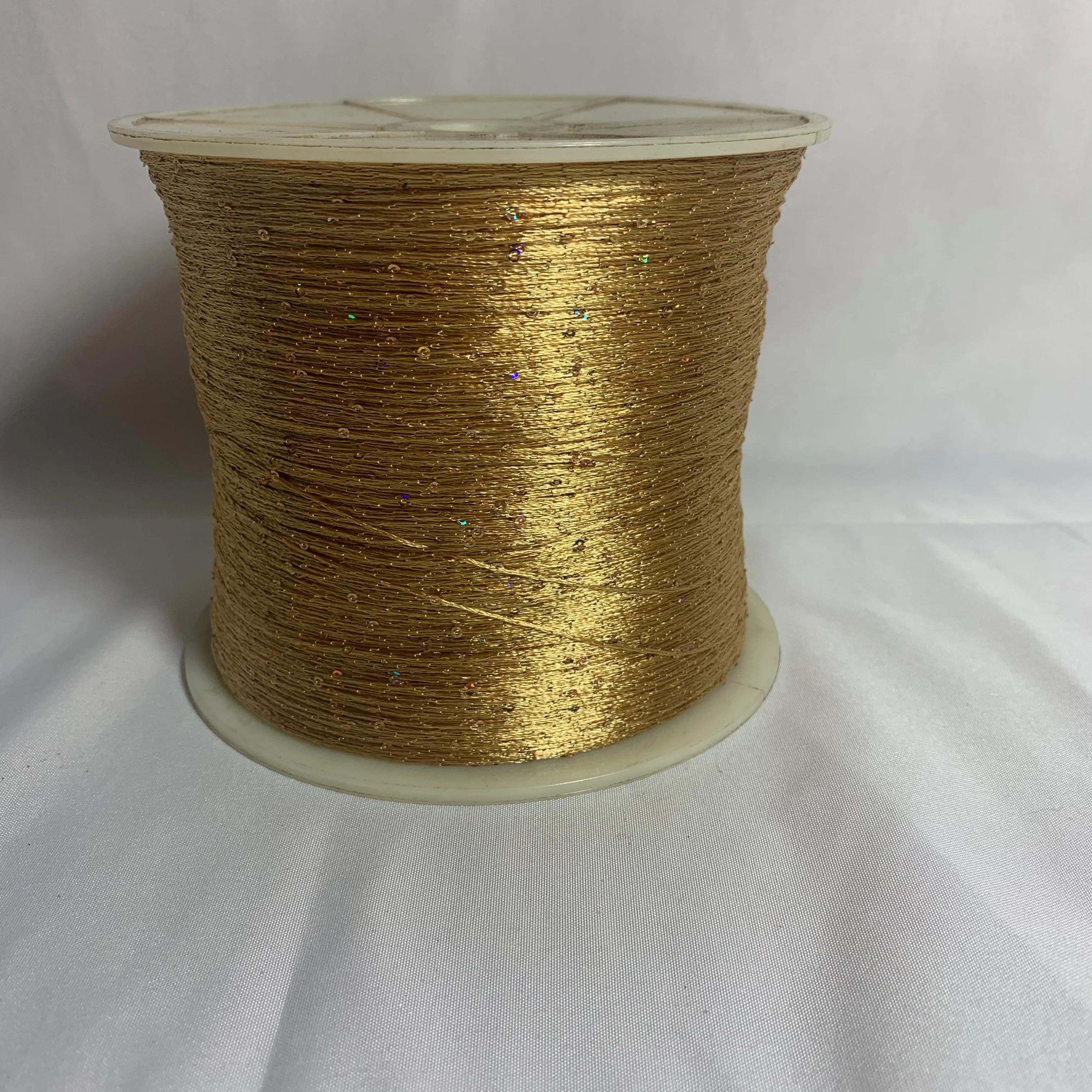 Factory Wholesale Fancy 100% Cotton Thread with Sequin 2mm 3mm Sequins Cotton Yarn for Knitting