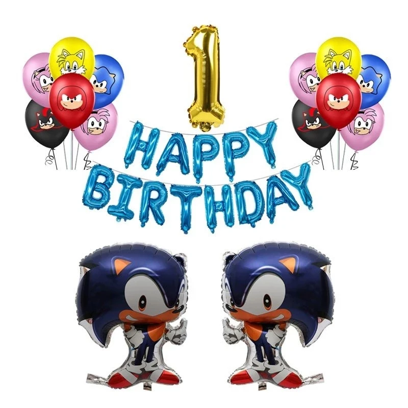 
Cartoon Hedgehog Aluminum Foil Balloon Set 30inch Gold Blue Number Balloon Kids Birthday Party Baby Shower Decoration Supplies 
