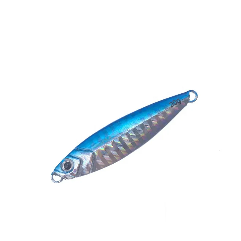 KM Wholesale Slow Pitch10g15g 20g 30g metal jigging lead alloy lure Fishing Bait Jig Spoon Sinking for Tuna