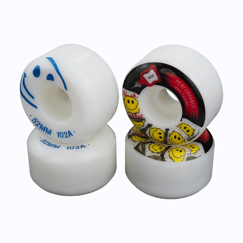 China Manufacture H Or C Shape White Custom Blank Street Skateboard Skate Board Wheels