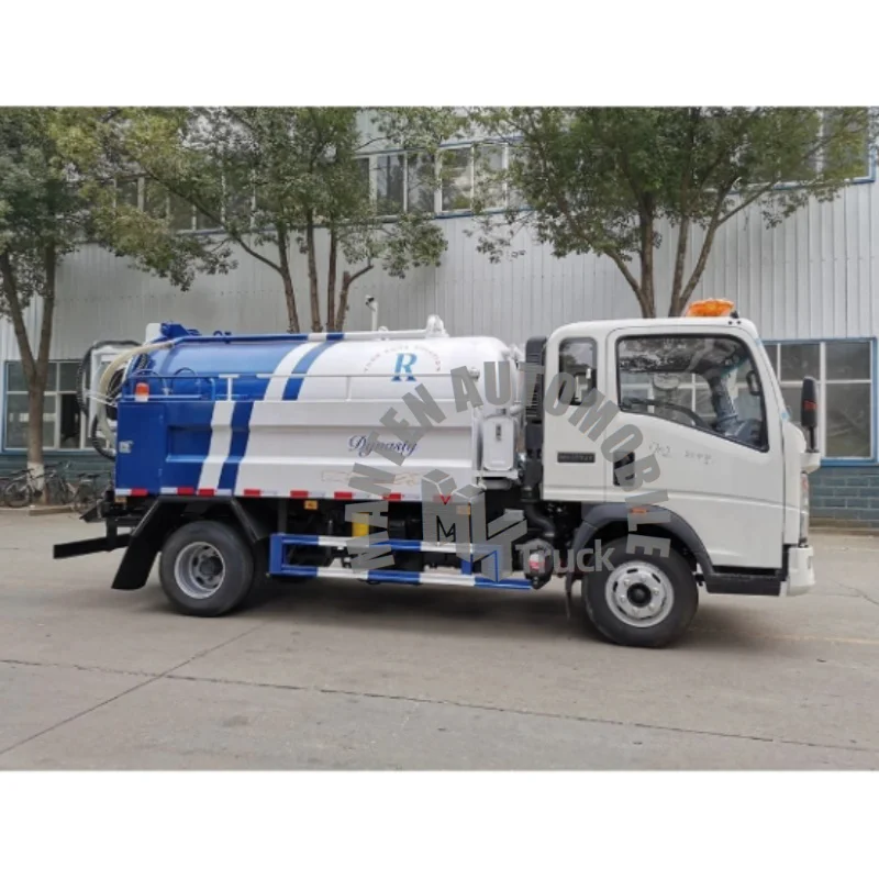 Sinotruk Howo 5000liters 10000liters Suction Sewage Truck High-pressure Cleaning Truck Multi-functional Sanitation Vehicle