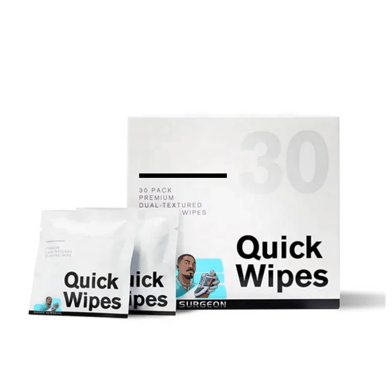Фабричная оптовая продажа индивидуальная упаковка влажных салфеток для обуви с пользовательским логотипом очищающие