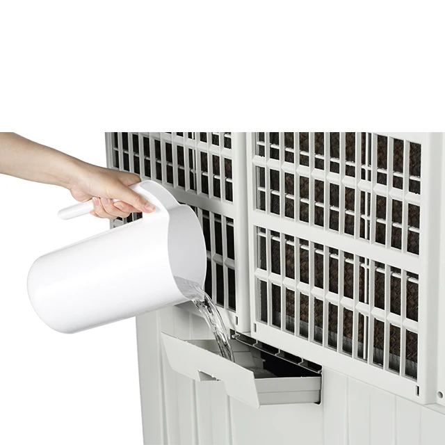 9000cmh Airflow Water Based Air Cooler Portable Evaporative Cooler With Black Color