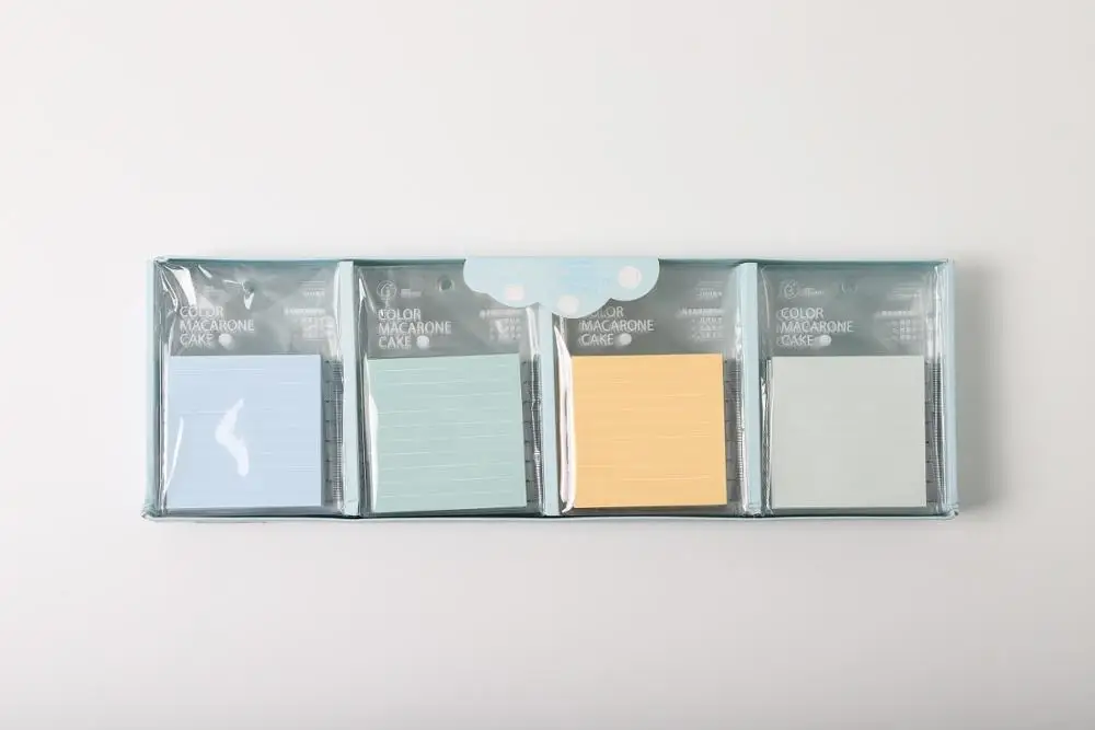 wholesale colored Macaron paper memo sticky notes Promotional wood free recycled paper sticky notes