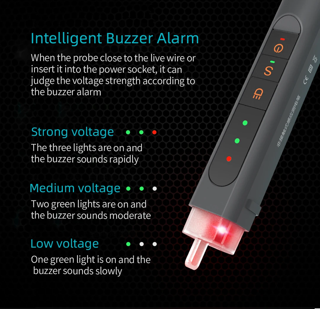JIMIHOME JM-G2704 Test Pen Electricity Detector Mini Electric Tester