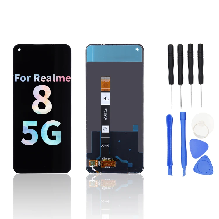 Factory Directly Sale Mobile Phone Lcd 6.4 Inch Display Accessories Replacement For Realme8 5G With Digitizer Touch Screen