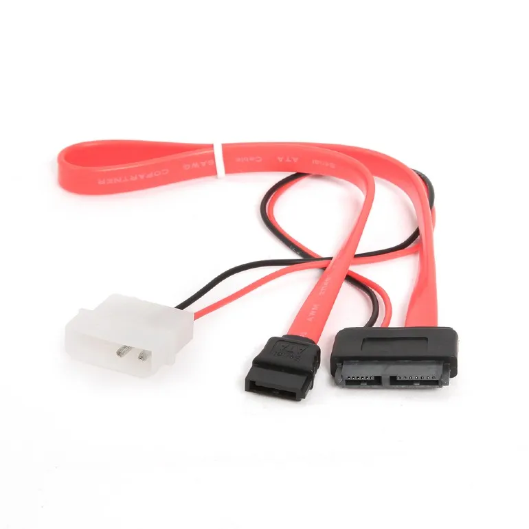 SSD SATA cable 2-pin Molex input power connector SATA 7 pin and SATA SLIMLINE 6 pin combo cable
