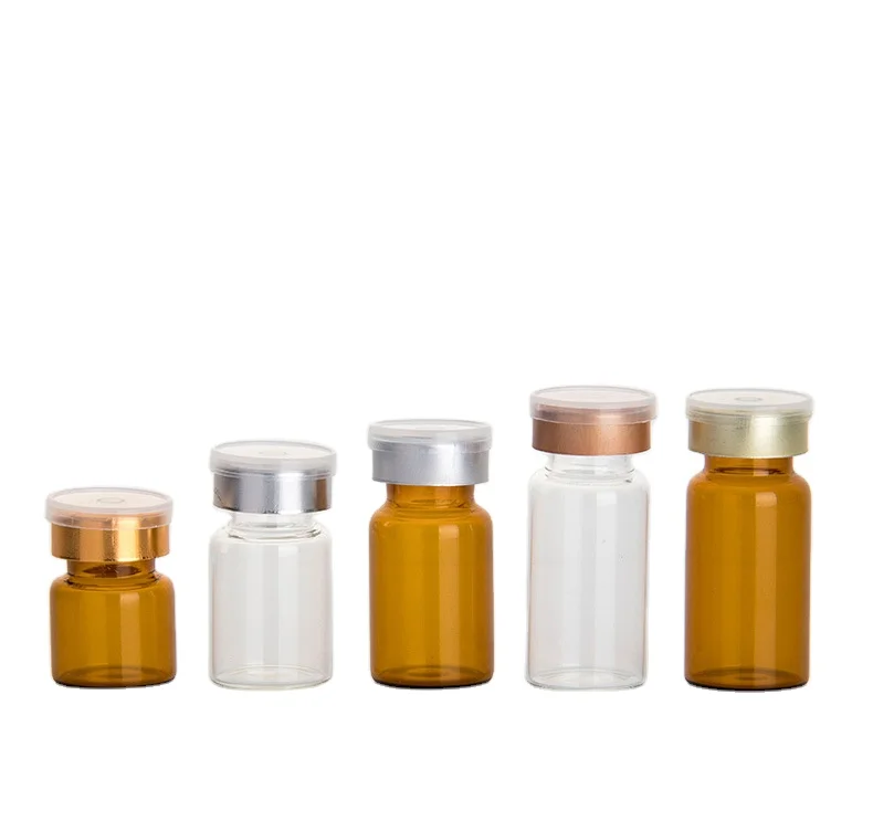 LANJING Pharmaceutical glass injection vials personal care with 20mm butyl rubber stopper