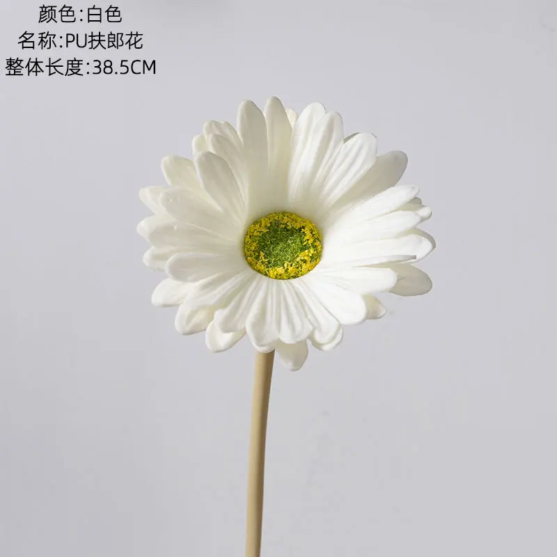 High Quality Artificial PU Real Touch Gerbera Daisy Faux Daisy Flowers For Home Wedding Table Center Decoration