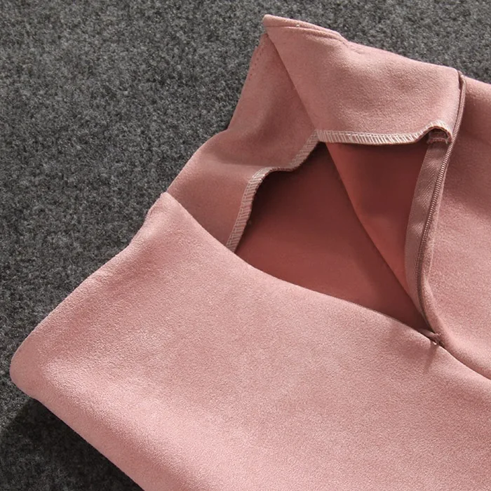 New women fashion bodycon bud official suede pu leather midi skirt for women skirts