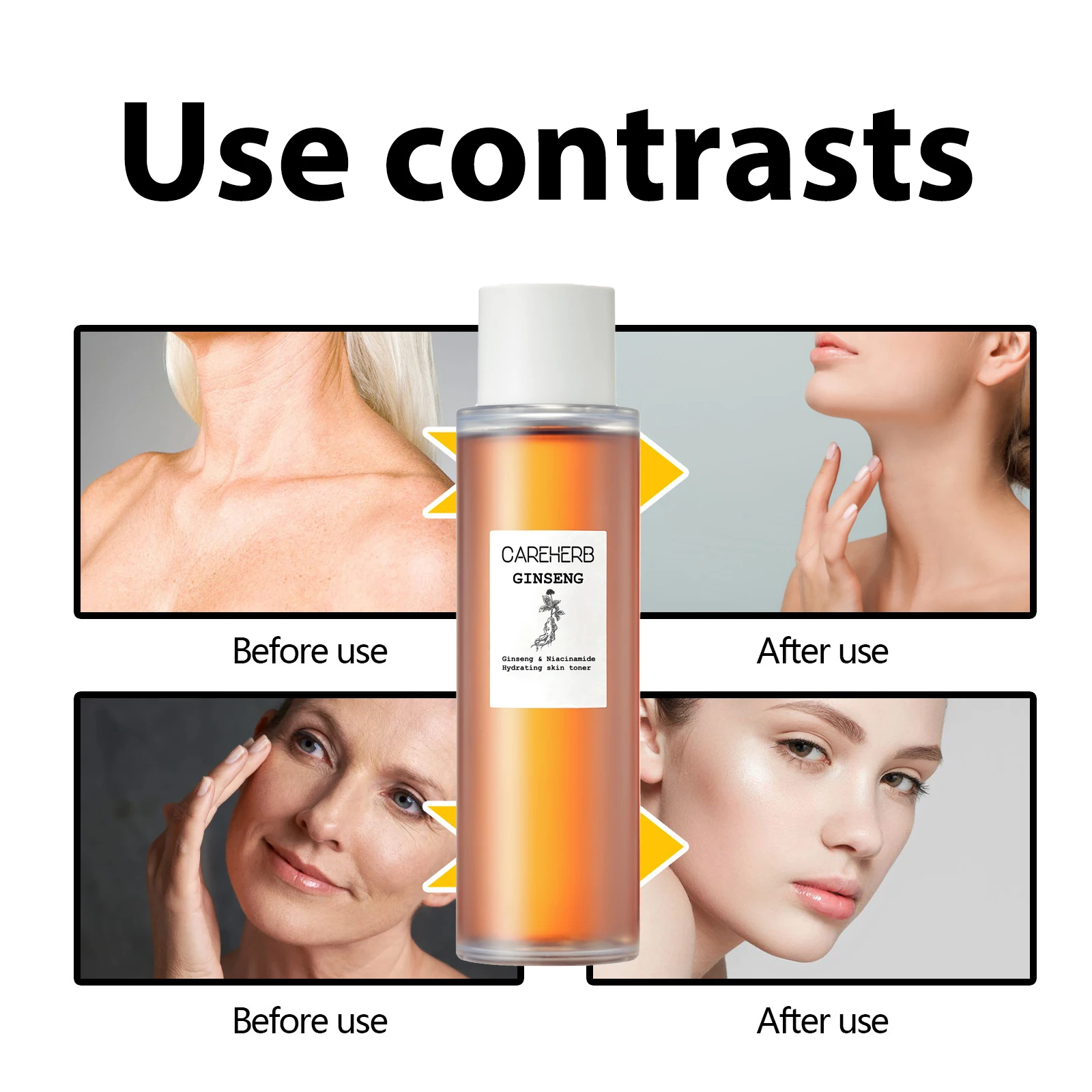 Halal Cosmetic Korean Hydrating Moisturizing Niacinamide Ginseng Water Face Toner for All Skin Type