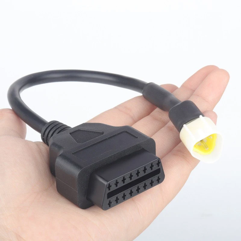 OBD Motorcycle Cable For 3 Pin Motorcycle Scanner Cable To 16 Pin OBD2 Diagnostic Cable Replacement For Motorbikes