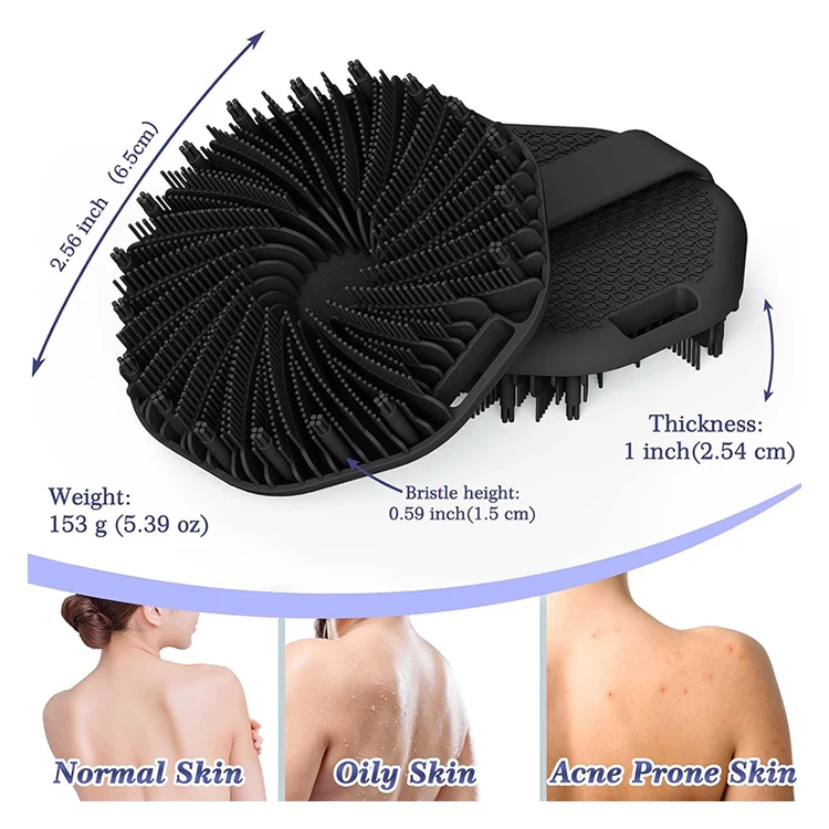 Wholesale Exfoliating Face Bath Towel Back Scrubber Wash Skin Massage Dry Body Buffer Premium Silicone Body Scrubber