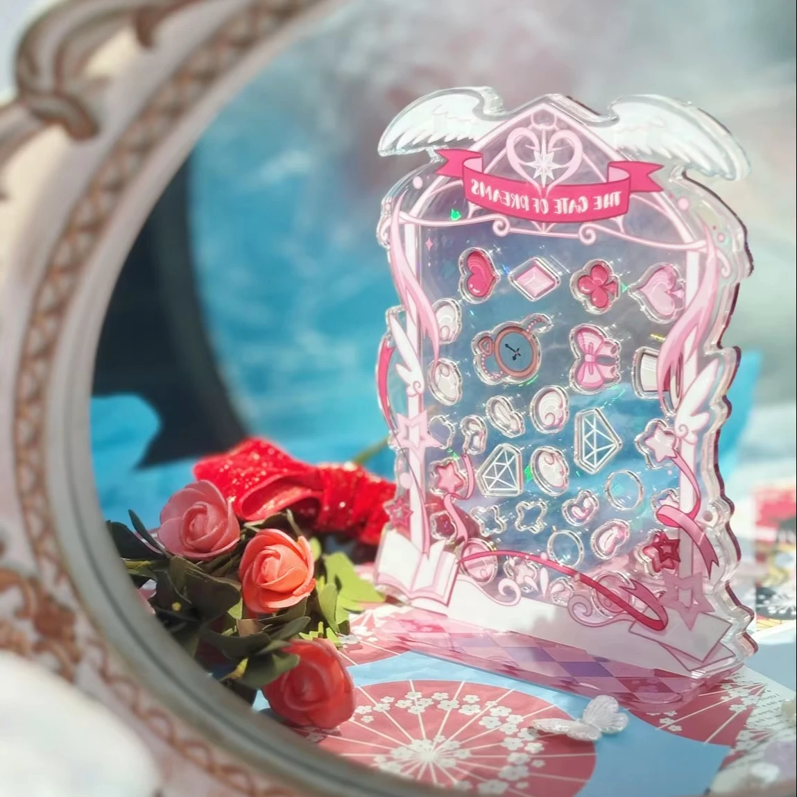 OEM Blue Acrylic Magic Gate Photo Frame Plastic Crafts for Animated Decorative Effect