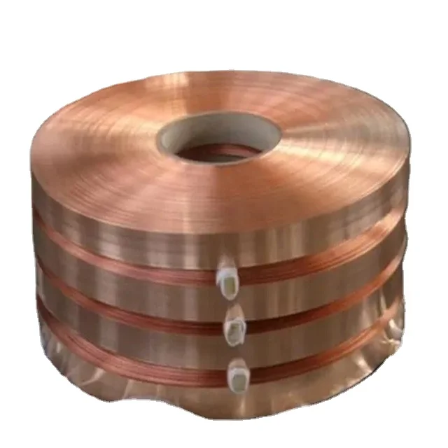 Мягкая ультратонкая плоская медная заземляющая медная полоса для электротехнических изделий, чистая медная лента из фольги, рулонная лента