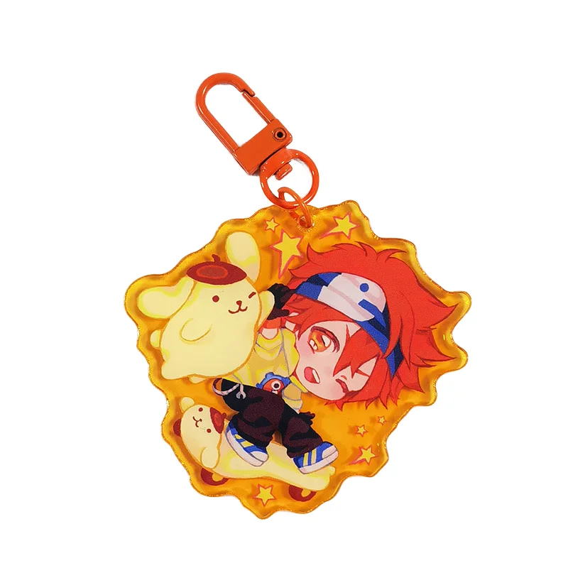 Wholesale Custom Printed Epoxy Resin Cartoon Acrylic Anime Charms Keychains for Women Girls Party Favor