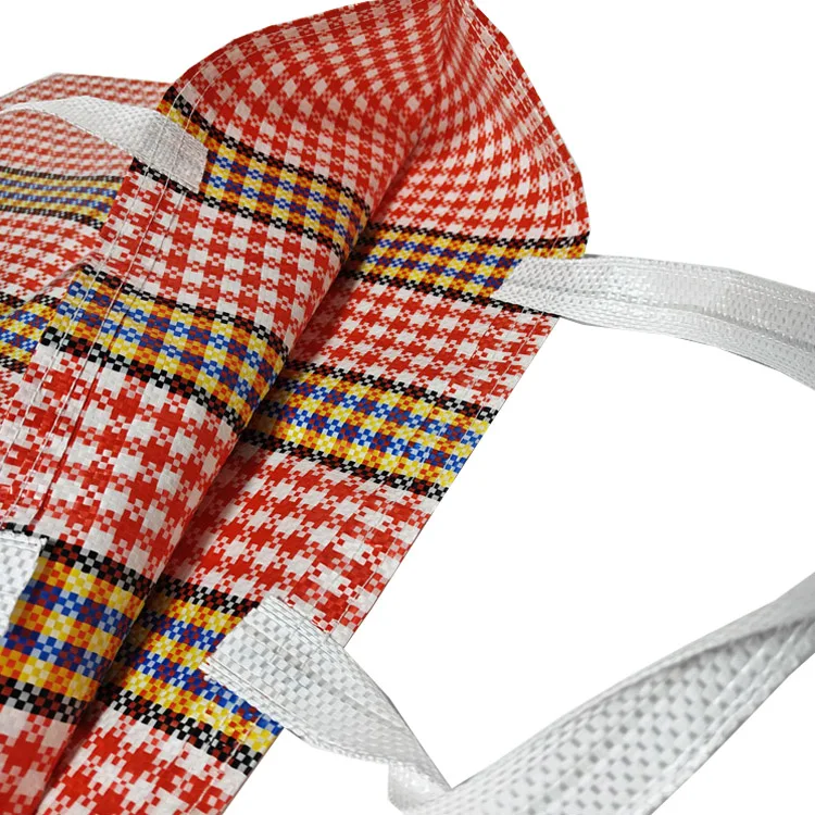 Quality Printing Customized Colorful Stripes Pp Woven Shopping Bags Export To Peru